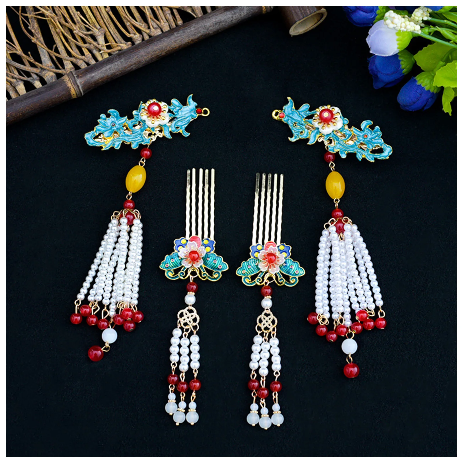 

Pearl Hair Combs Hair Clips Set Elegant Retro Style Hair Styling Accessories for Bridesmaid Hair Decorative Ornaments Newly
