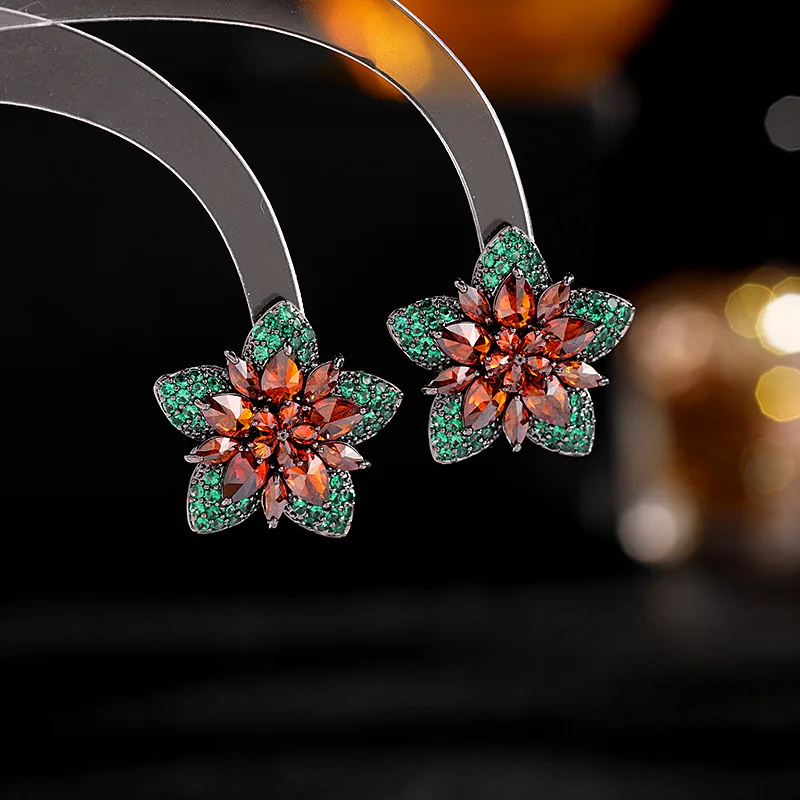

Retro Socialite Elegant Elegant Flower Stud Earrings Earrings Female Earrings