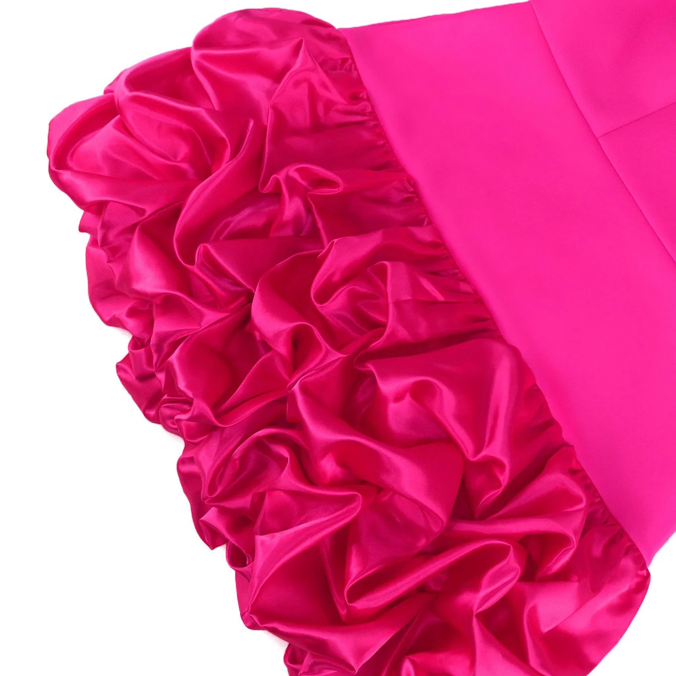 Sexy Pink Dresses for Women One Shoulder Full Sleeve Falbala Knee Length Elegant Female Birthday Party Dinner Vestidos Mujer Hot