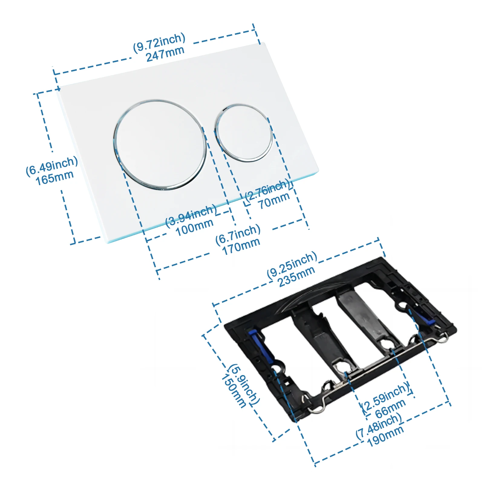 Тарелка для промывки с установочным рычагом и монтажной рамой подходит запасных