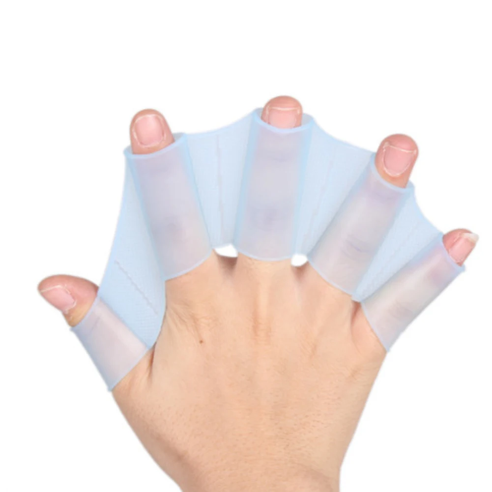 

Unisex Type Silicone Gloves Hand Fins Flippers Webbed Gloves Paddle Water Sports Swimming Training Gloves Finger Webbed Gloves