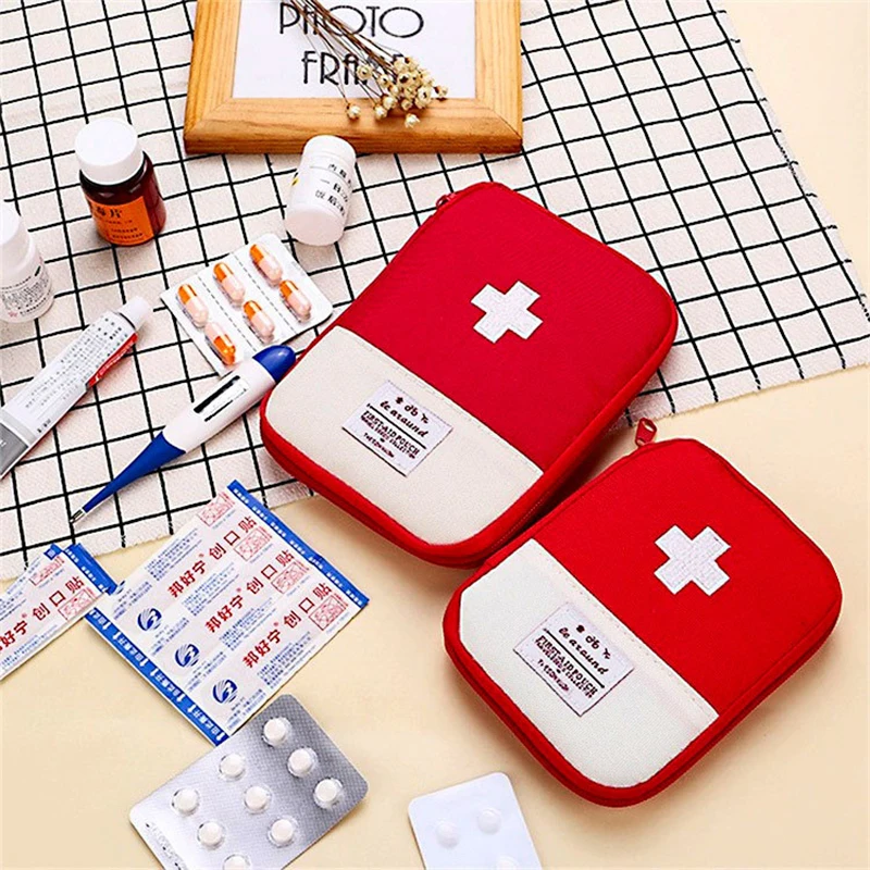 

Portable Medicine Bag Mini First Aid Medical Emergency Kits Organizer Camping Outdoor Household Medicine Pill Storage Bag