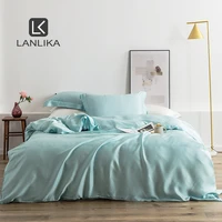 lanlika women beauty 100 silk bedding set silky healthy queen king duvet cover flat sheet bed linen set pillowcase home textile
