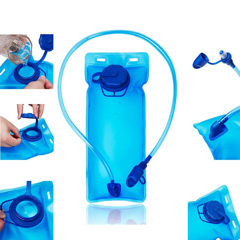 

New 2L Leak-proof Outdoor Sports Water Bag Portable Water Bladder Camping Running Cycling Hiking Hydration Pack with Water Tube