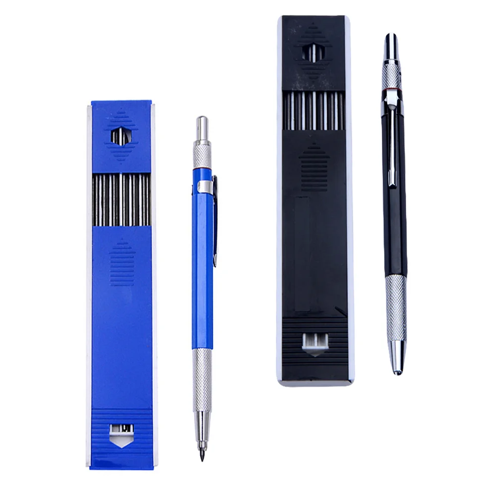 

2 Sets Metal Drawing Engineering Pen Office Professional Graphite Automatic Lead Pencils