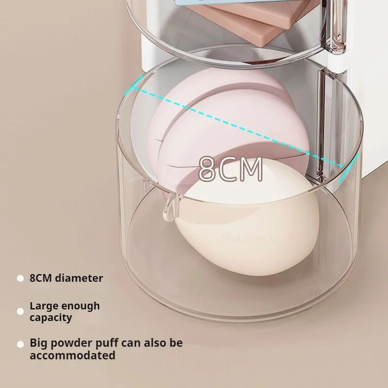 Органайзер для кистей макияжа прозрачный акриловый хранения косметики с ящиками