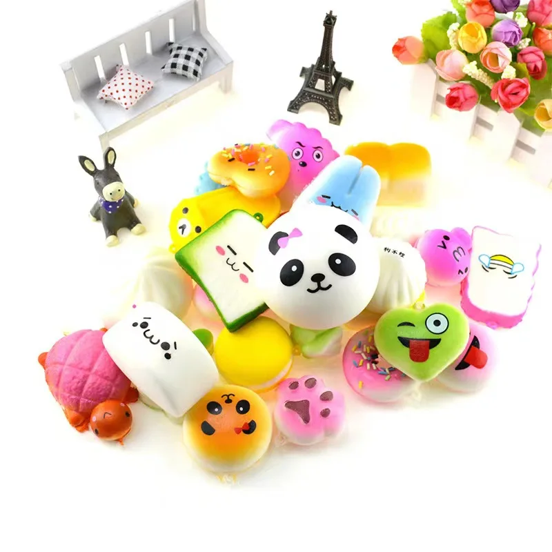 Kawaii мягкие игрушки 5/10 шт. красочные кремовые ароматизированные медленно