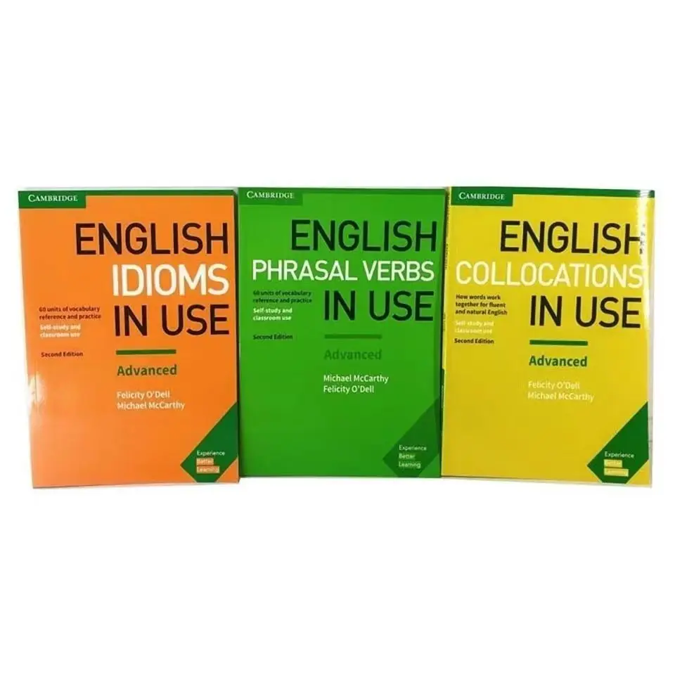 

3 Books Cambridge English IDIOMS PHRASAL VERBS COLLOCATIONS in Use Advanced Vocabulary Practice Textbook Libros Livros