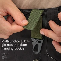 outdoor tactical carabiner key bag accessories multifunctional belt buckle nylon webbing carabiner hook olecranon buckle