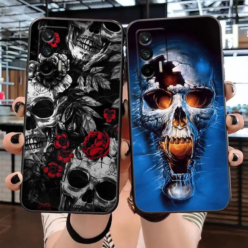 Чехол для телефона с рисунком черепа Realme GT 2 Pro Master Neo2 NARZO 50 50I 50A C35 C33 C31 C30 C30S C21 C15 V25 V15