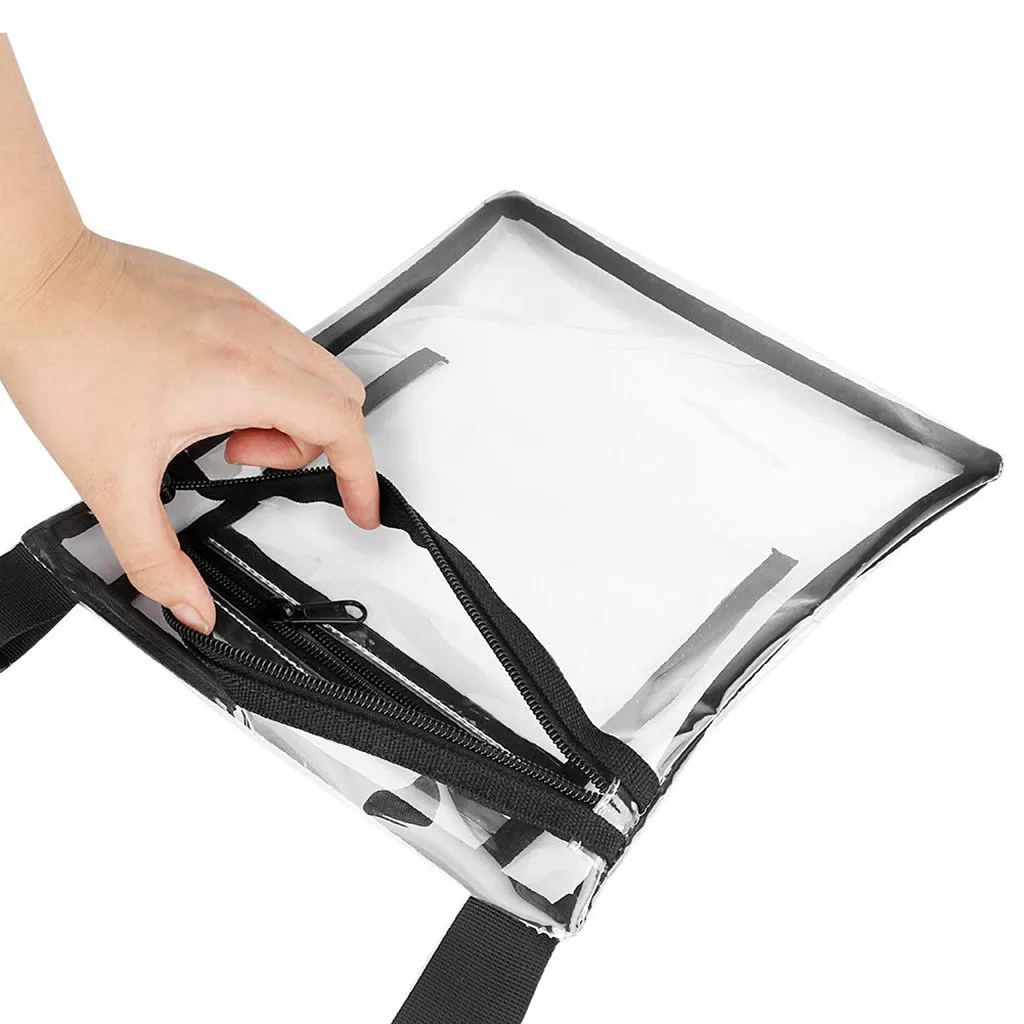 Прозрачная Сумка-тоут через плечо из ПВХ Женская дорожная сумка-шоппер на одно