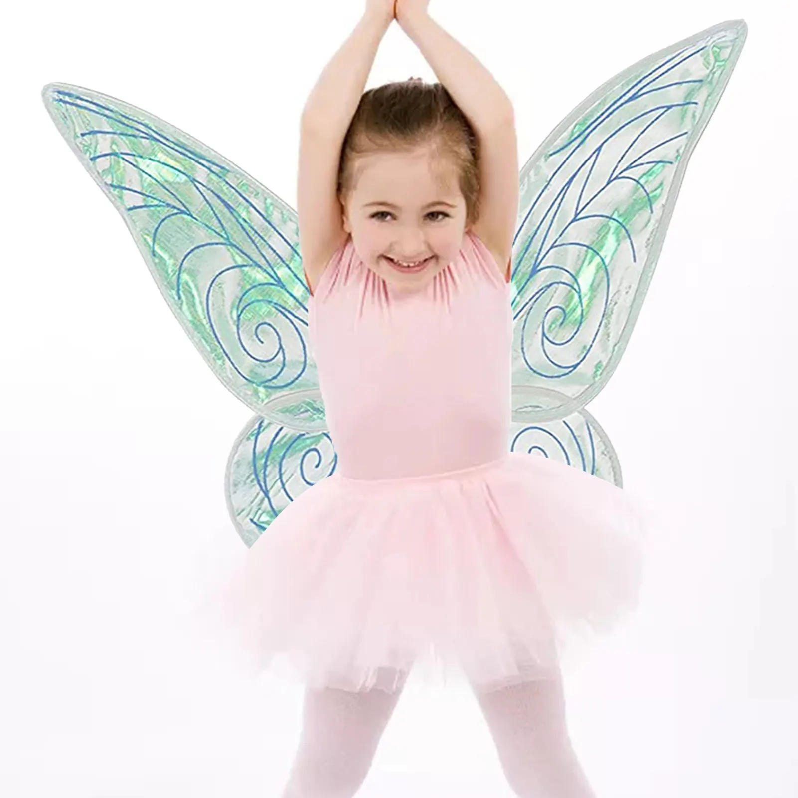 

Fairy Wings Dressing Up Costume Set Butterfly Wings Crown Magic Wand Set Sparkling Sheer Angel Elf Wings With Elastic Shoulder