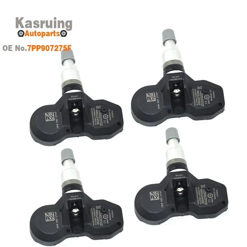 4 шт. 433 МГц TPMS 7PP-907-275F 7PP 907275 F Датчик контроля давления в шинах для Audi A4 A6 A8 Q7 R8 Volkswagen