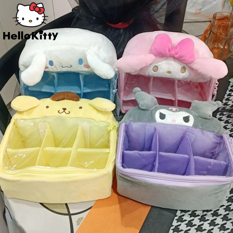 

Sanrio мультяшный шесть сетчатый дисплей Пылезащитная сумка для хранения Kuromi My Melody квадратная сумка для хранения плюшевые прозрачные японски...