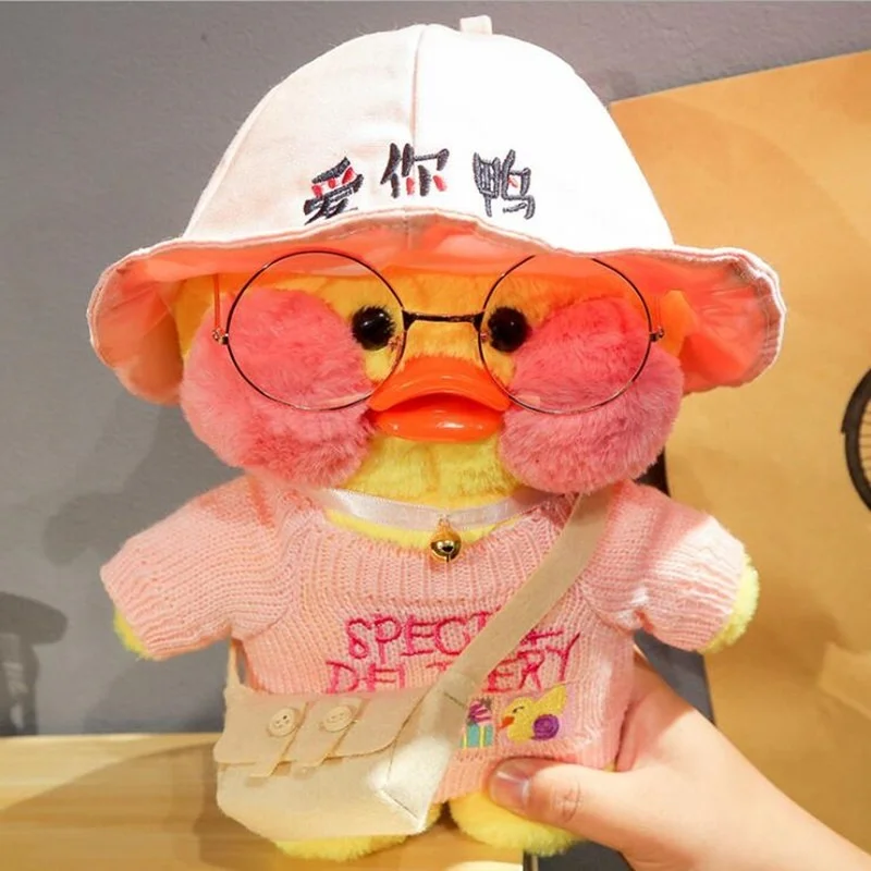 30cm Cute Yellow Duck Plush Toys Soft Stuffed LaLafanfan Cafe Doll Kawaii Animal Kids Pillow Girls Birthday Gift | Игрушки и хобби