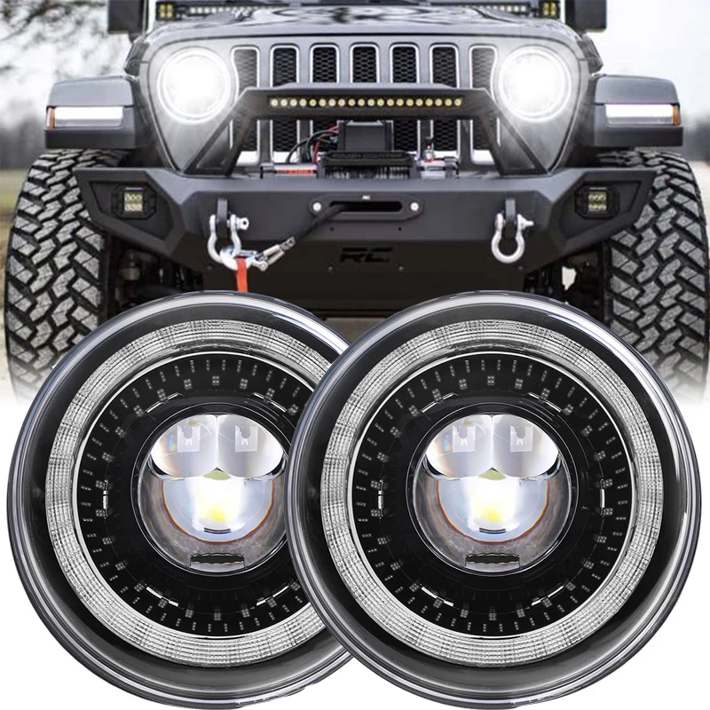 7" Car Led Headlight For Lada Niva 4x4 7inch H4 Led Headlights Angel Eyes For Jeep Wrangler OffRoad 4x4 Suzuki Samurai Toyota
7" Car Led Headlight For Lada Niva 4x4 7inch H4 Led Headlights Angel Eyes For Jeep Wrangler OffRoad 4x4 Suzuki Samurai Toyota