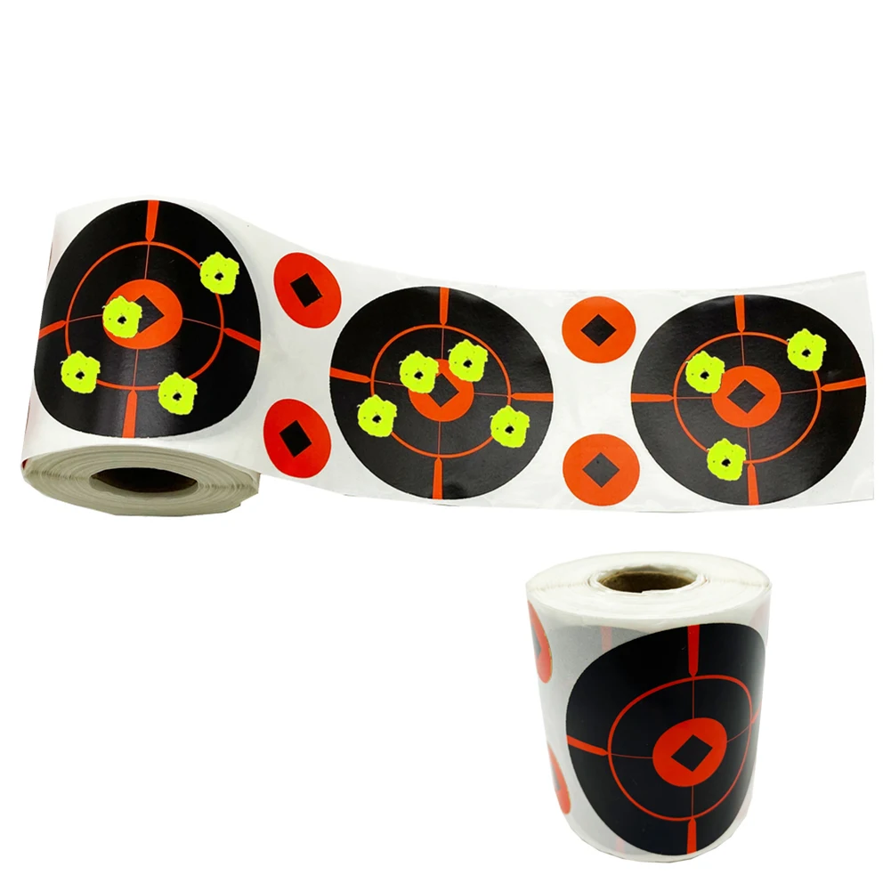 

200pcs/Roll Splatter Targets 3 Inch Self Adhesive Reactive Paper Target Stickers For Shootings Short Range Or Long Range