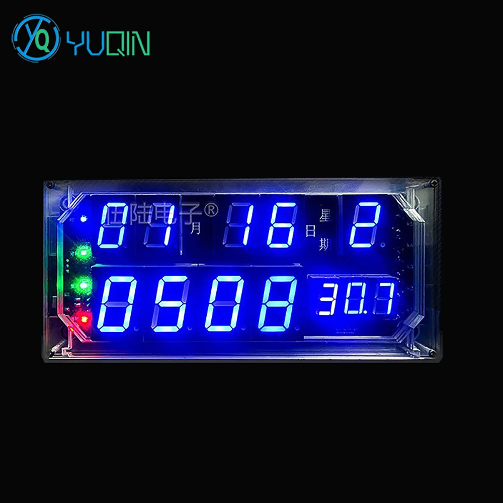 

Voice Digital Clock Electronic DIY Kit Large Screen TTime Temperature Display Perpetual Calendar Electronic Components