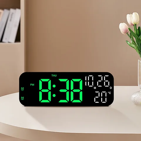 Настольные LED часы с зеркалом