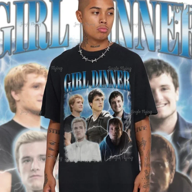 Рубашка Josh Hutcherson Bootleg рубашка для ужина девочек с рисунком в стиле ретро 90-х годов