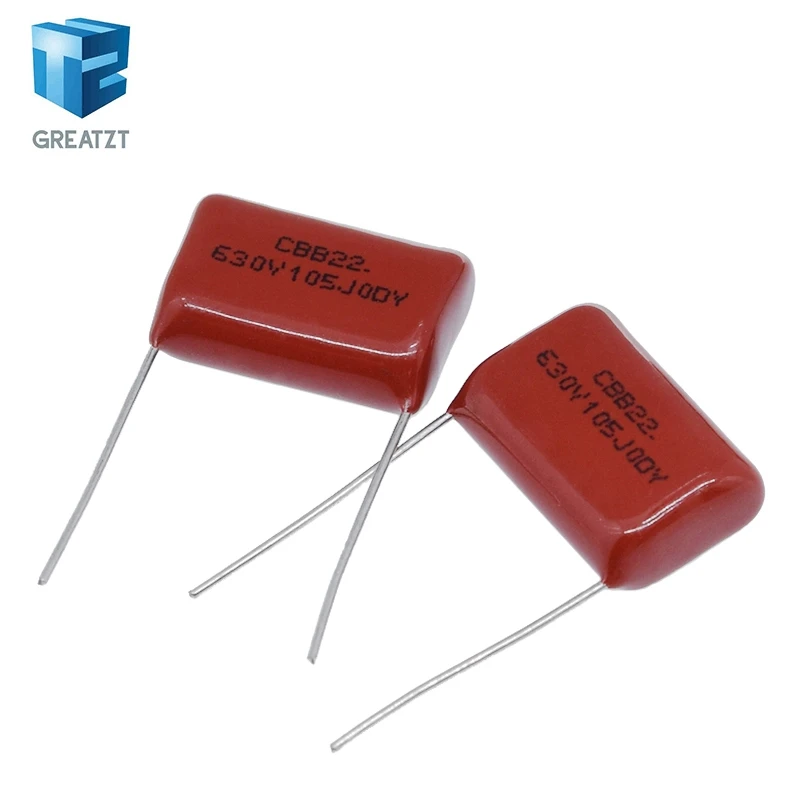 Фото GREATZT 10/30 шт. 630V105J 630V 1UF, шаг 20 мм, 105 1000NF, CBB, полипропиленовый пленочный конденсатор №1