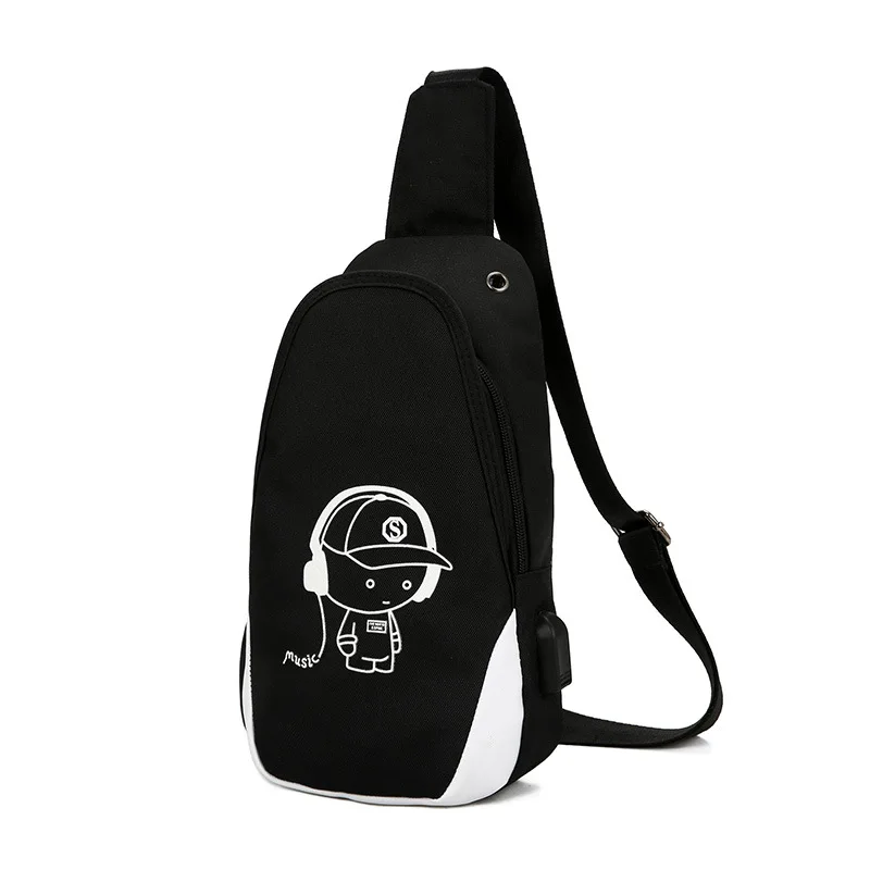 

Men's Chest Bag Korean Wholesale Messenger Bag Men's Oxford Cloth Student Sports Fluorescent Leisure Outdoor Shoulder Bag