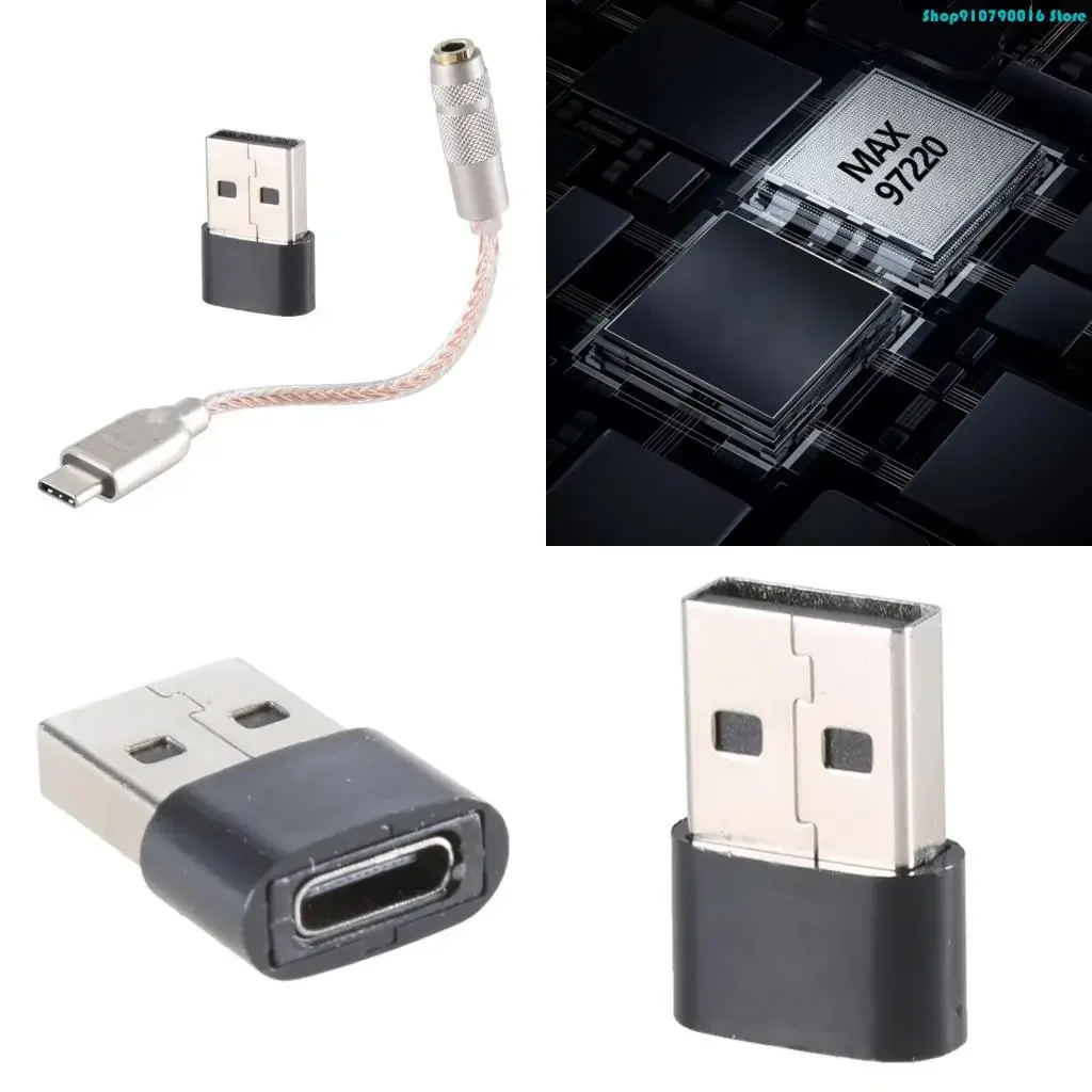 Фото 76HD Звуковой адаптер USB C на 3,5 мм USB C Адаптер для наушников 32 бит 384 кГц CX31993 ЦАП №4