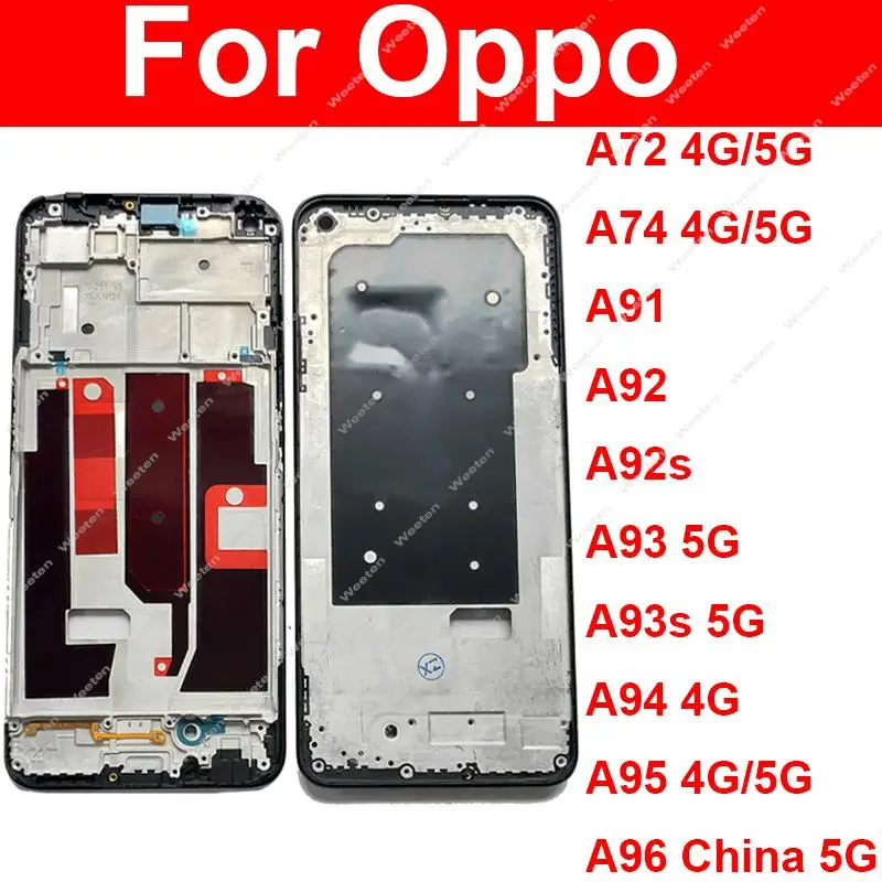 Крышка передней рамки ЖК-дисплея для OPPO A72 A74 A91 A92 A92s A93 A94 A95 A96 4G