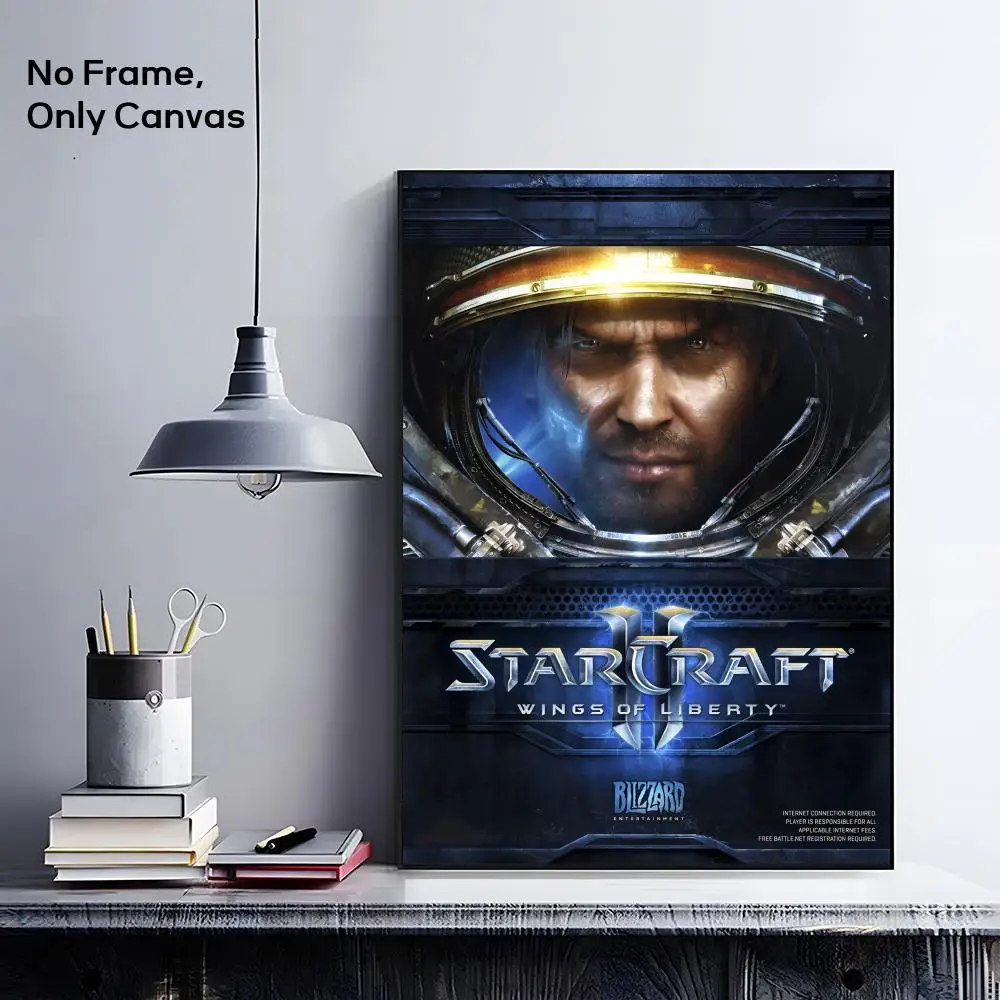 Фото Игра S-StarCraft 2, постер, художественная живопись, постер с принтами, украшение для дома, спальни, гостиной, подарок №4