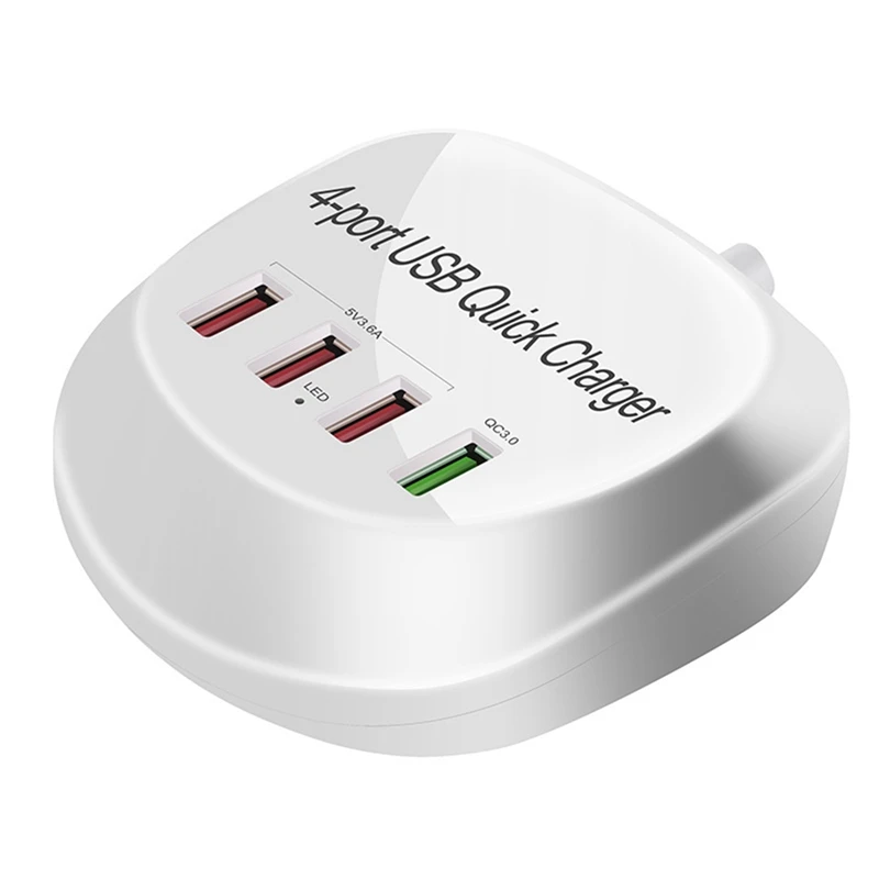 

Зарядная станция с 4 USB-портами и поддержкой быстрой зарядки