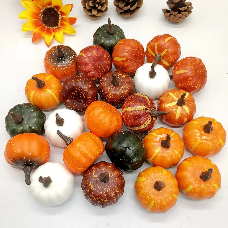 

Christmas Gift Pumpkin Model Colorful 5CM Small Pumpkin Prop