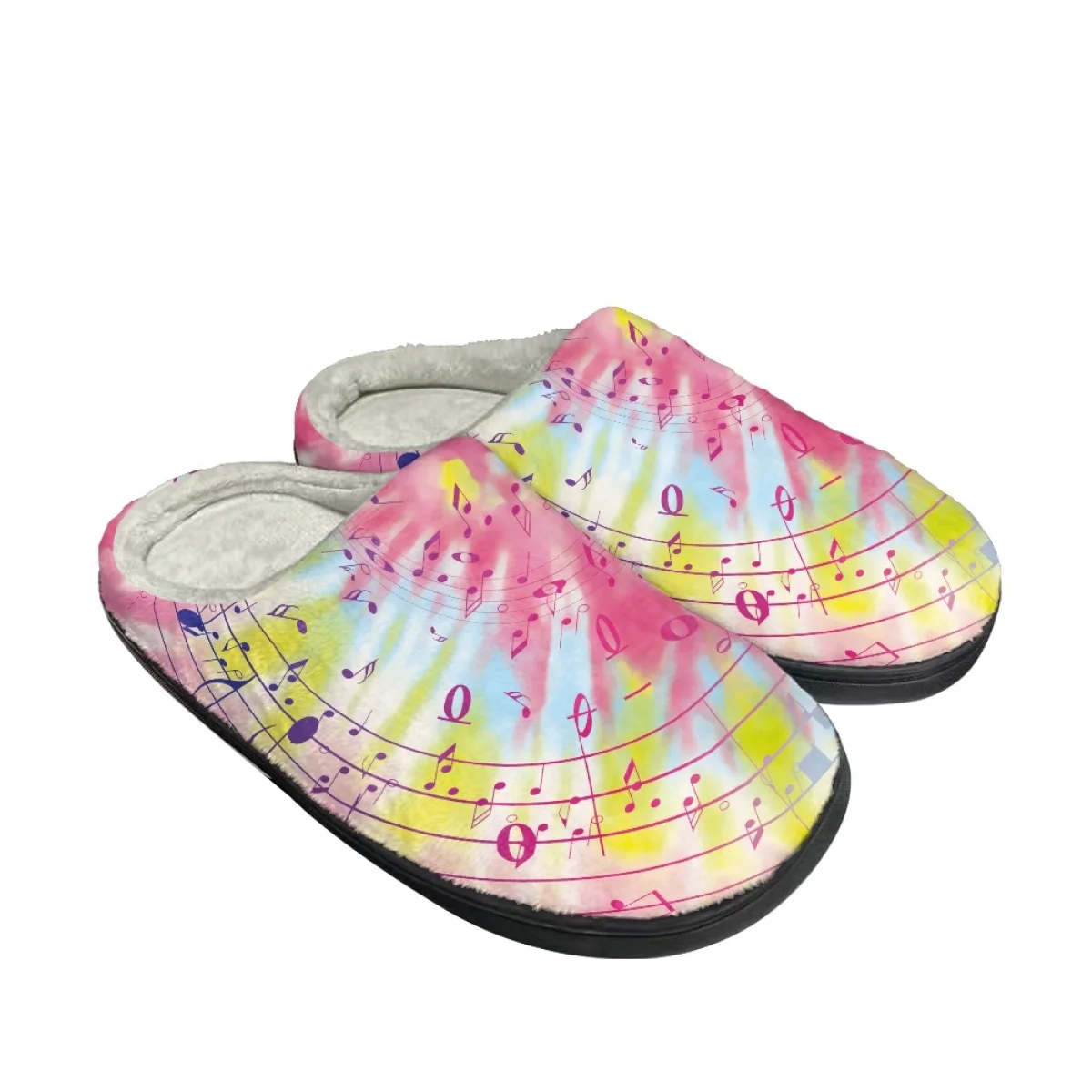 

New Piano Keys With Musical Notes Design Cotton Slippers For Students Indoor Home Comfortable Fashion Female Shoes Birthday Gift