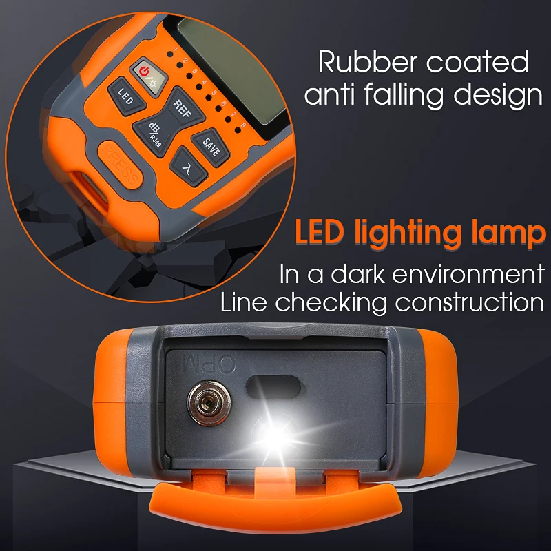 FTTH Fiber Optic Power Meter AUA-M5/M7 LED Light SC/FC/ST Universal Connector -50~+26dBm Fiber Optical Tester