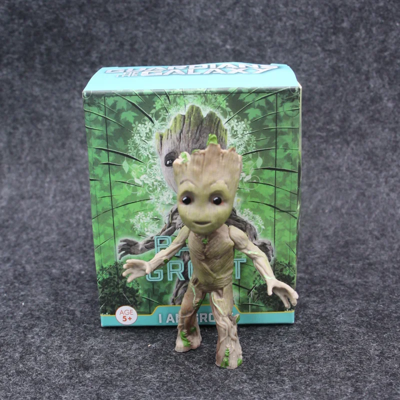 

Tiny Cute Baby Groot Tree Man Stand Ver Action Figure Toys 10cm