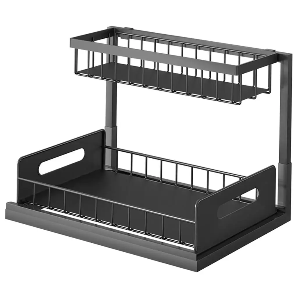

Under Sliding Cabinet Organizer Holder Shelves for Kitchen Cabinet