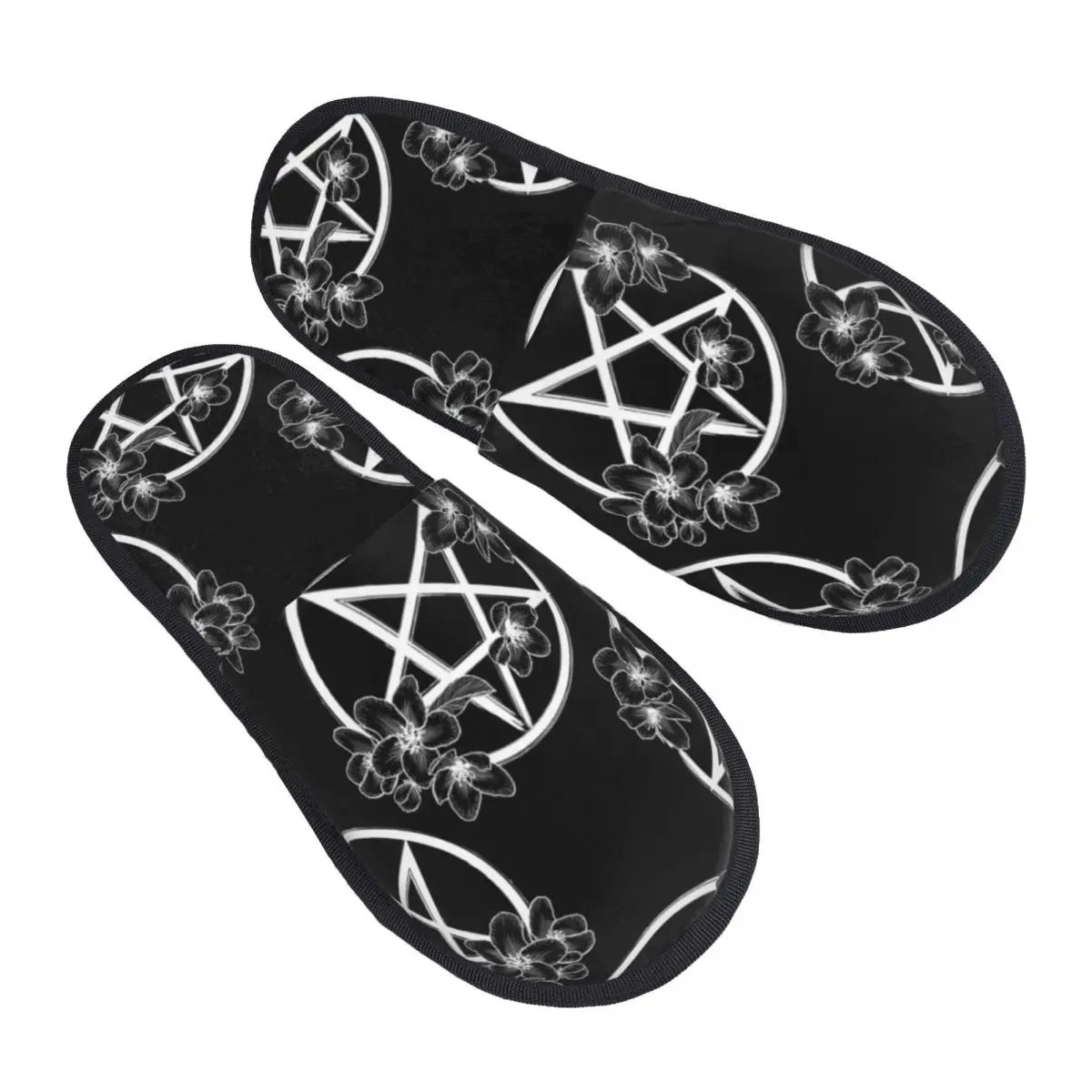 

Пентаграмма Магия оккультная звезда тапочки для женщин мужчин пушистые зимние теплые тапочки домашние тапочки
