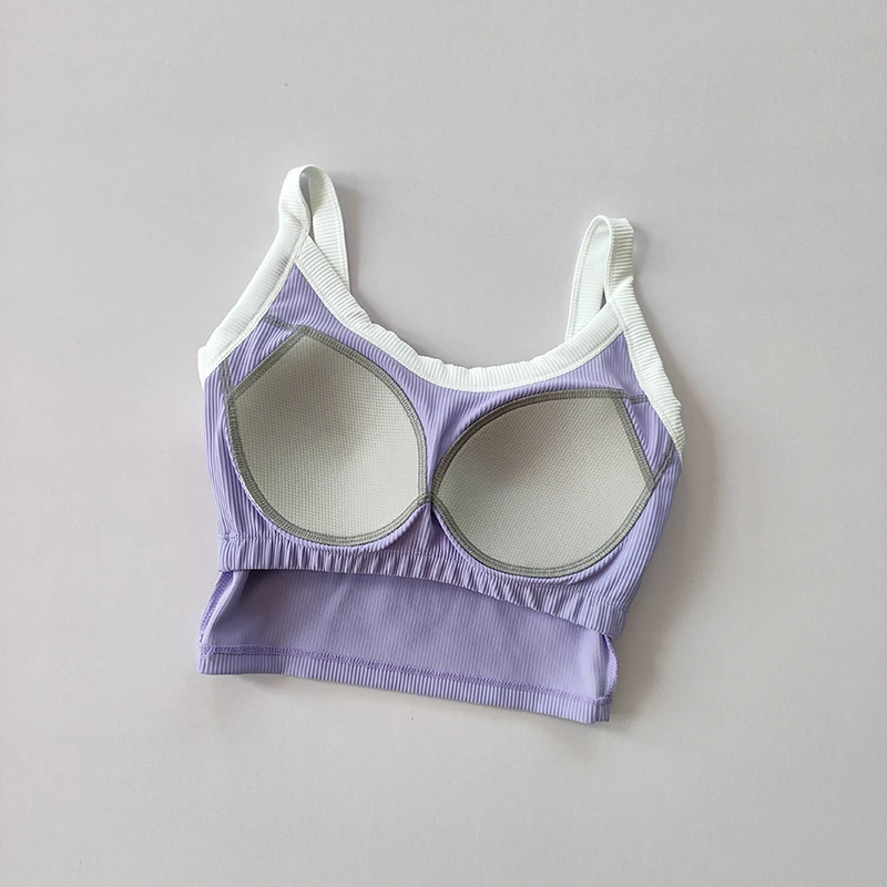 One-piece Sports Lingerie High-strength Shock-proof Anti-sagging Running Sling Crop Top Bra Fast-drying Fitness Yoga Vest