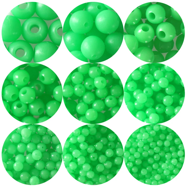 

100pcs/Lot Luminous Beads 3mm-8mm Fishing Space Beans Round Float Balls Light Glowing For Outdoor Fishing Accessories Set
