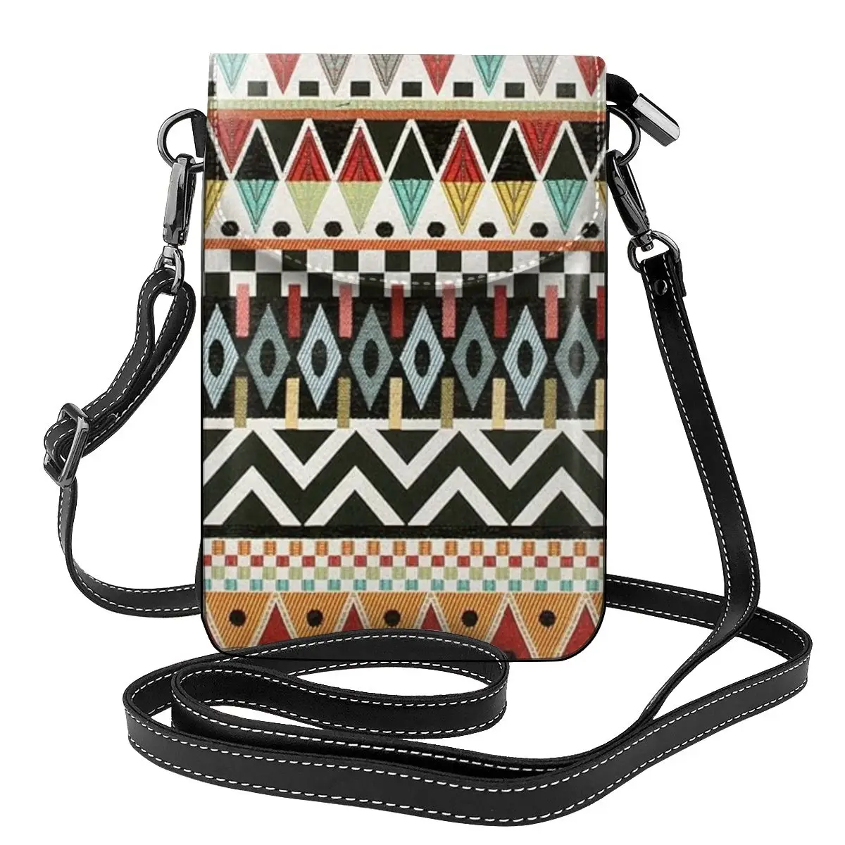 

Bacuri Abstract Geometric Shoulder Bag Vintage Retro Leather Streetwear Women Bags Female Bulk Purse