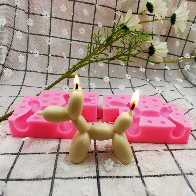 

Balloon Dog Silicone Candle Mold Abstract Animal Epoxy Plaster Resin Clay Mould Handmade Gift for Birthday Parties Festivals