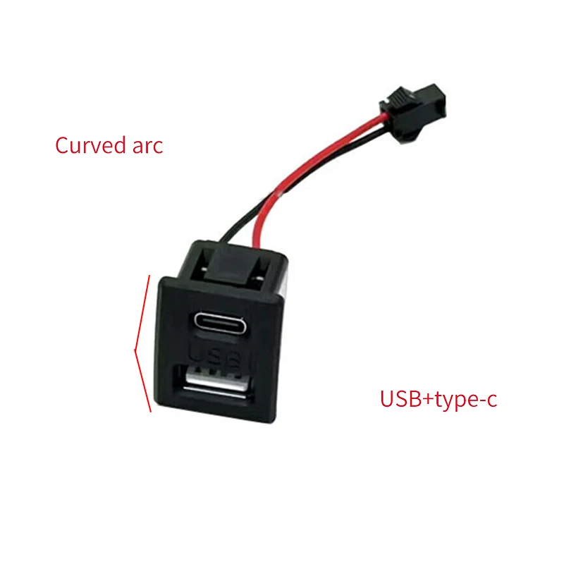 

USB розетка FAMCDI двухслойная с разъемами Type-C и A