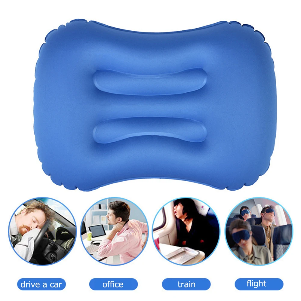 

Portable Inflatable Pillow Comfortable Multipurpose Compressible Travel Pillow Easy Storage Hiking Backpacking Supplies