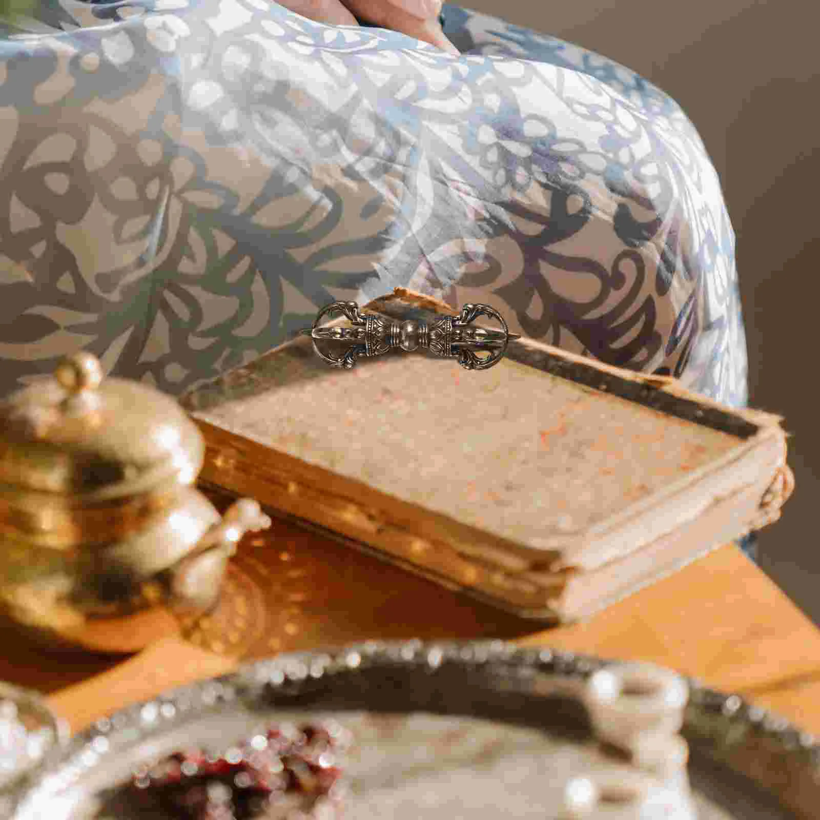 Винтажный орнамент декор с пестиком демона тибетский ваджр чужо золотые