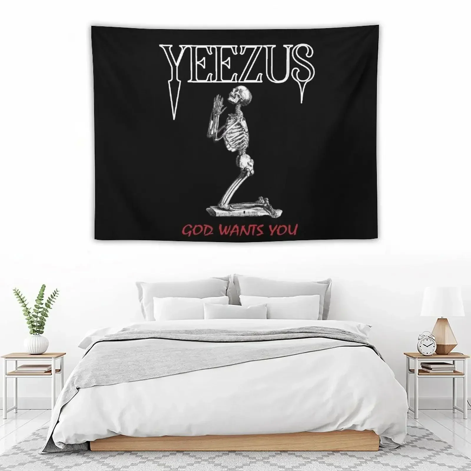 Скелет Yeezus гобелен подвесной настенный домашний декор кавайный комнаты