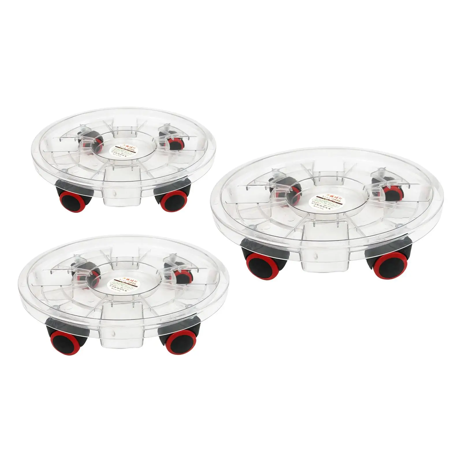 Большой поднос для растений с колесами круглый на роликовой основе подставки