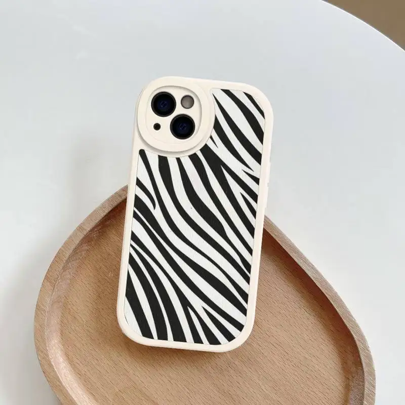Black and white Dalmatian Cow zebra texture Phone Case Hard Leather For iPhone 14 13 12 Mini 11 14 Pro Max Xs X Xr 7 8 Plus