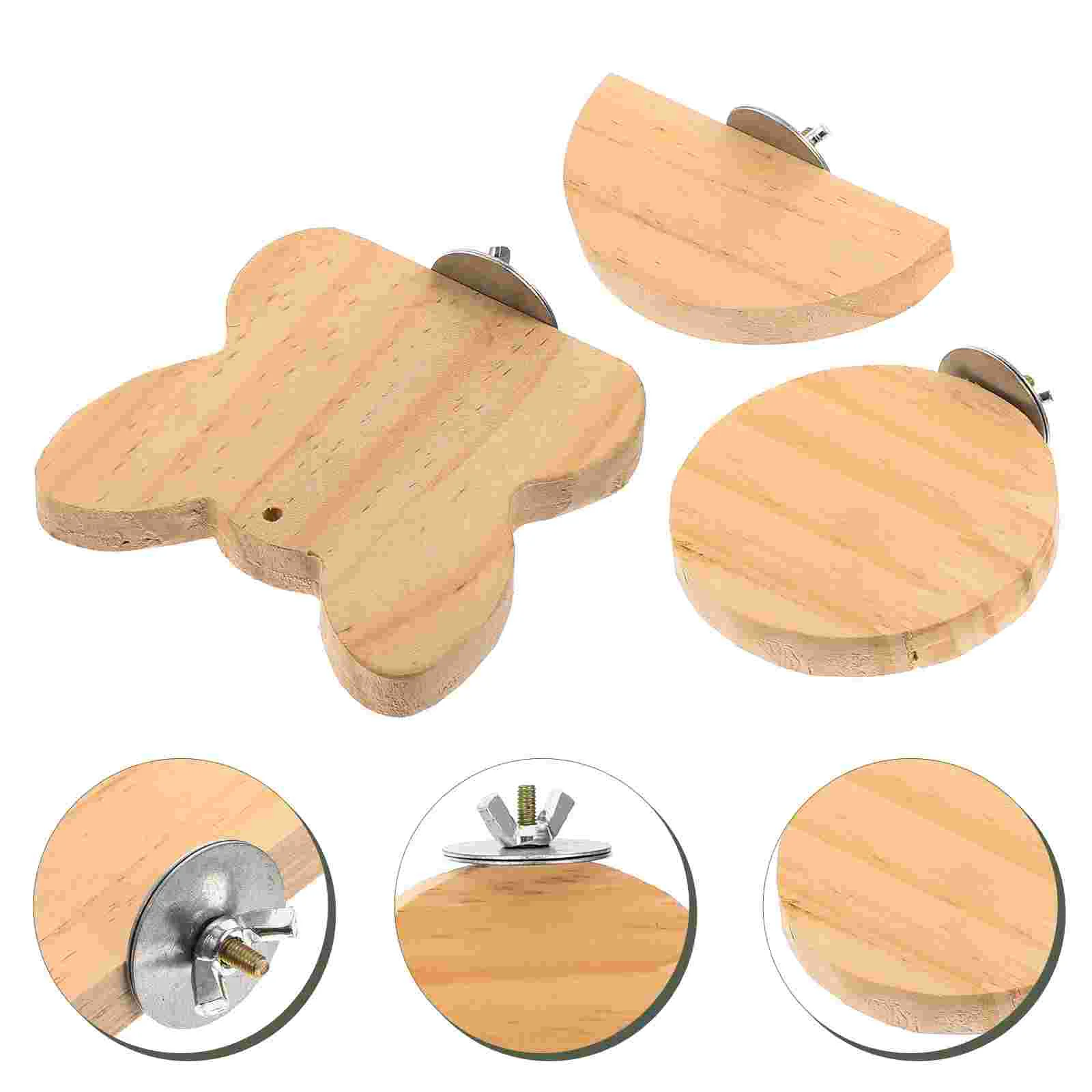 

Platform Parrot Hamster Cage Stand Perch Wooden Standing Board Toy Bird Use Jumping Multi Pet Guinea Playing Playgroundhamsters