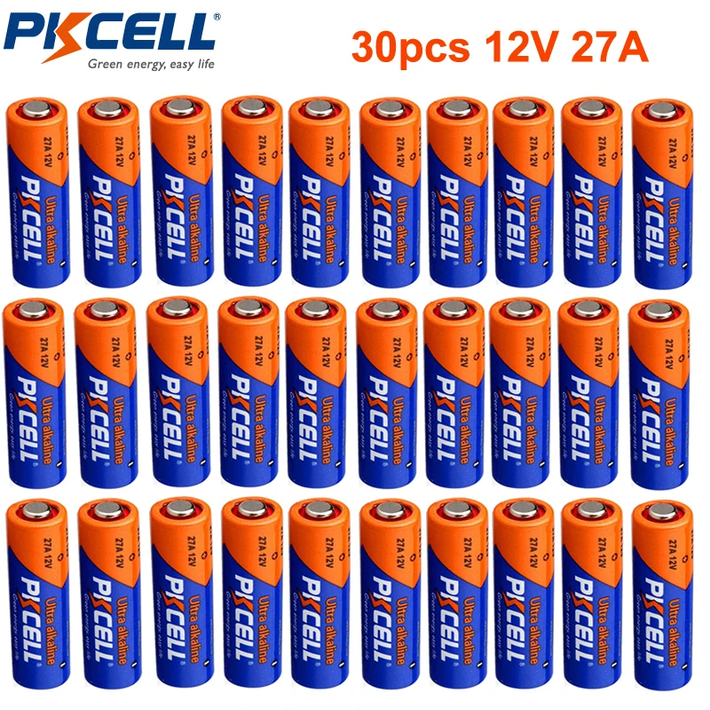 

30 X PKCEL Alkaline Batteries 27A 12V A27 MN27 Primary Dry Alkaline Battery For LED Light