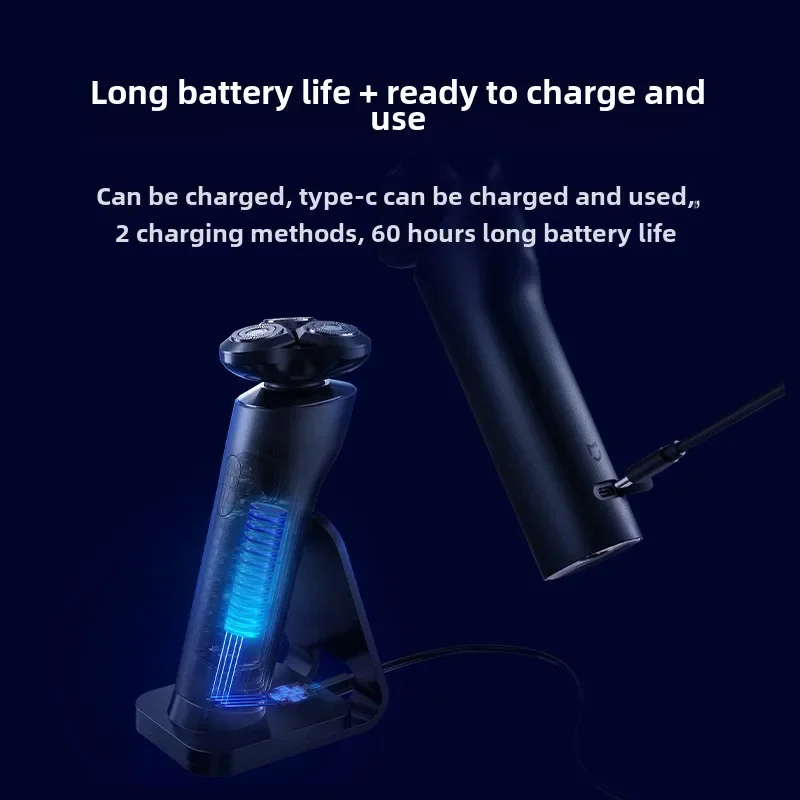 XIAOMI ElectricShaver S700 портативная гибкая бритва с 3 головками для бритья IPX7