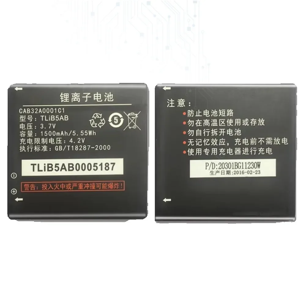 Мощный аккумулятор TLiB5AB на 1500 мАч для Alcatel One Touch 6010 6010D 916 991 TCL A986 A980 S600 S500